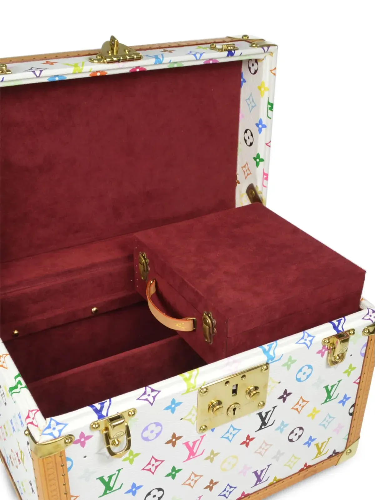 Louis Vuitton Pre-Owned x Takashi Murakami 1990s Boite Pharmacie trunk bag - White - 画像3