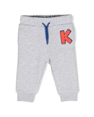 Kenzo Kids ロゴ刺繍ドローストリングレギンス - グレー - サムネイル1