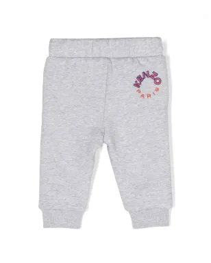Kenzo Kids ロゴ刺繍ドローストリングレギンス - グレー - サムネイル2