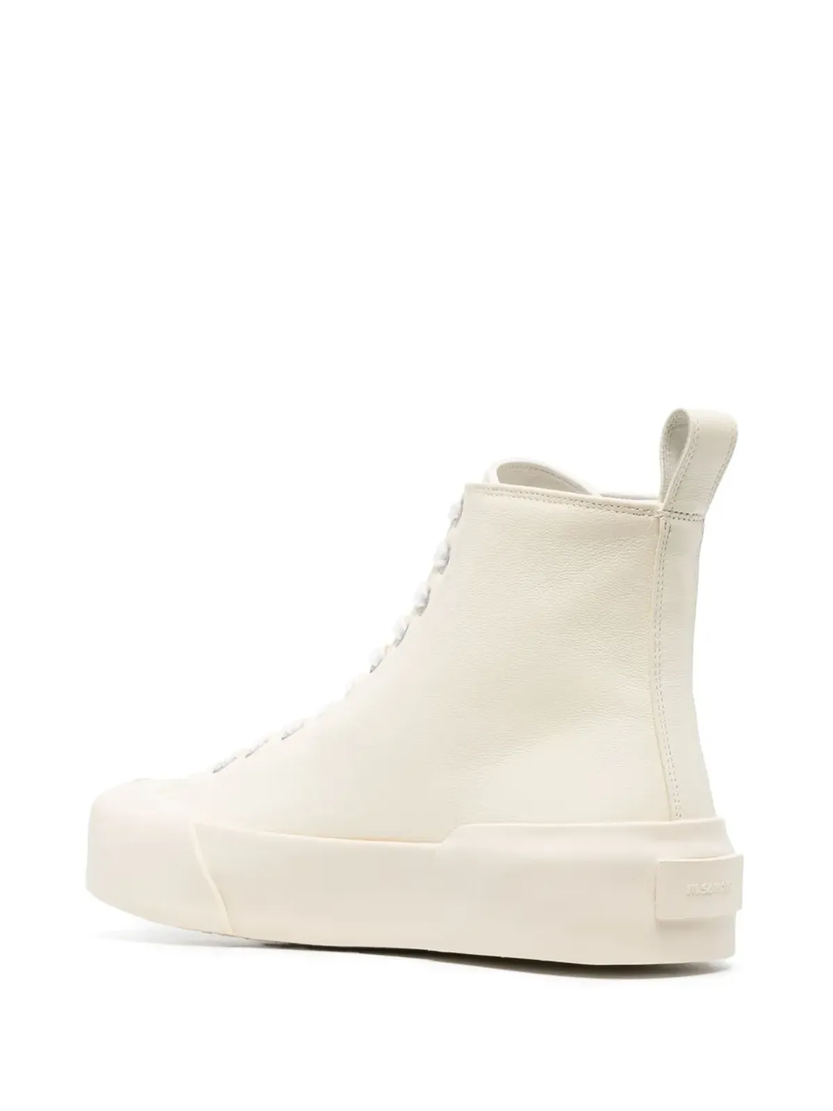 Jil Sander モノクローム ハイトップスニーカー - 画像3