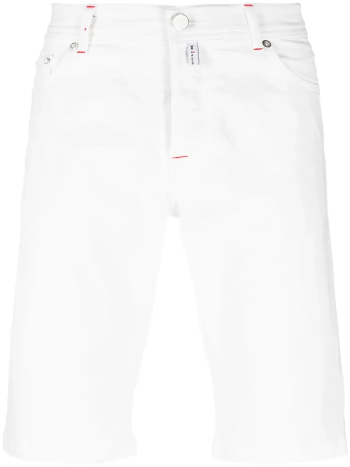 Kiton ロゴパッチ デニムショーツ - 画像1