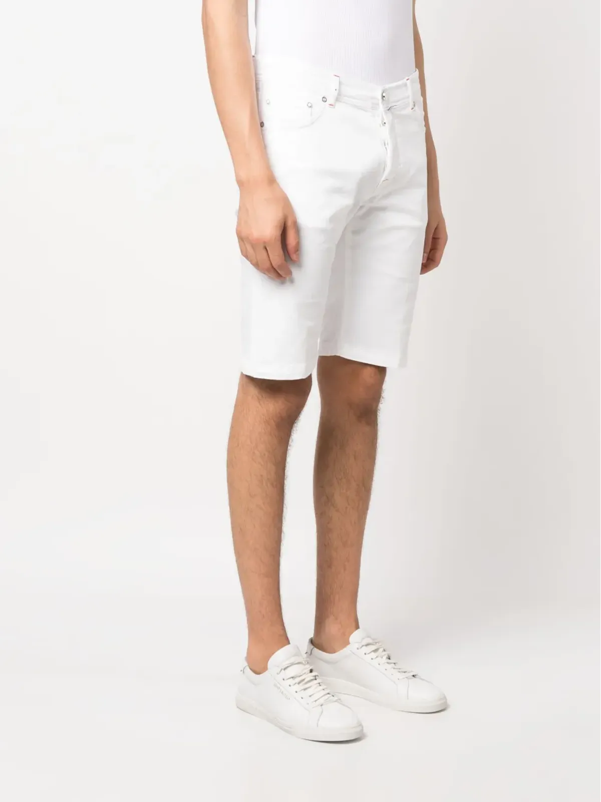 Kiton ロゴパッチ デニムショーツ - 画像3