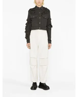 Rick Owens DRKSHDW ダメージ加工 クロップドデニムジャケット - サムネイル2