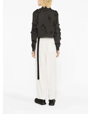 Rick Owens DRKSHDW ダメージ加工 クロップドデニムジャケット - サムネイル3