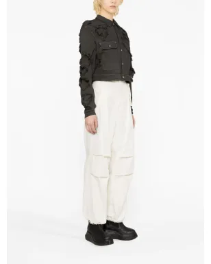 Rick Owens DRKSHDW ダメージ加工 クロップドデニムジャケット - サムネイル4