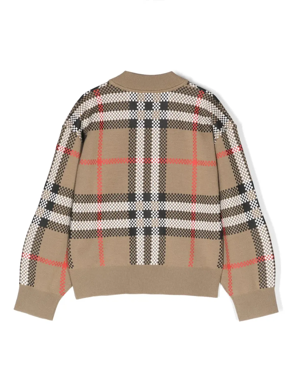 Burberry Kids ヴィンテージチェック Vネックセーター - 画像2