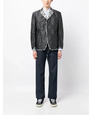 Junya Watanabe MAN コントラストトリム ボタン留めブレザー - サムネイル2