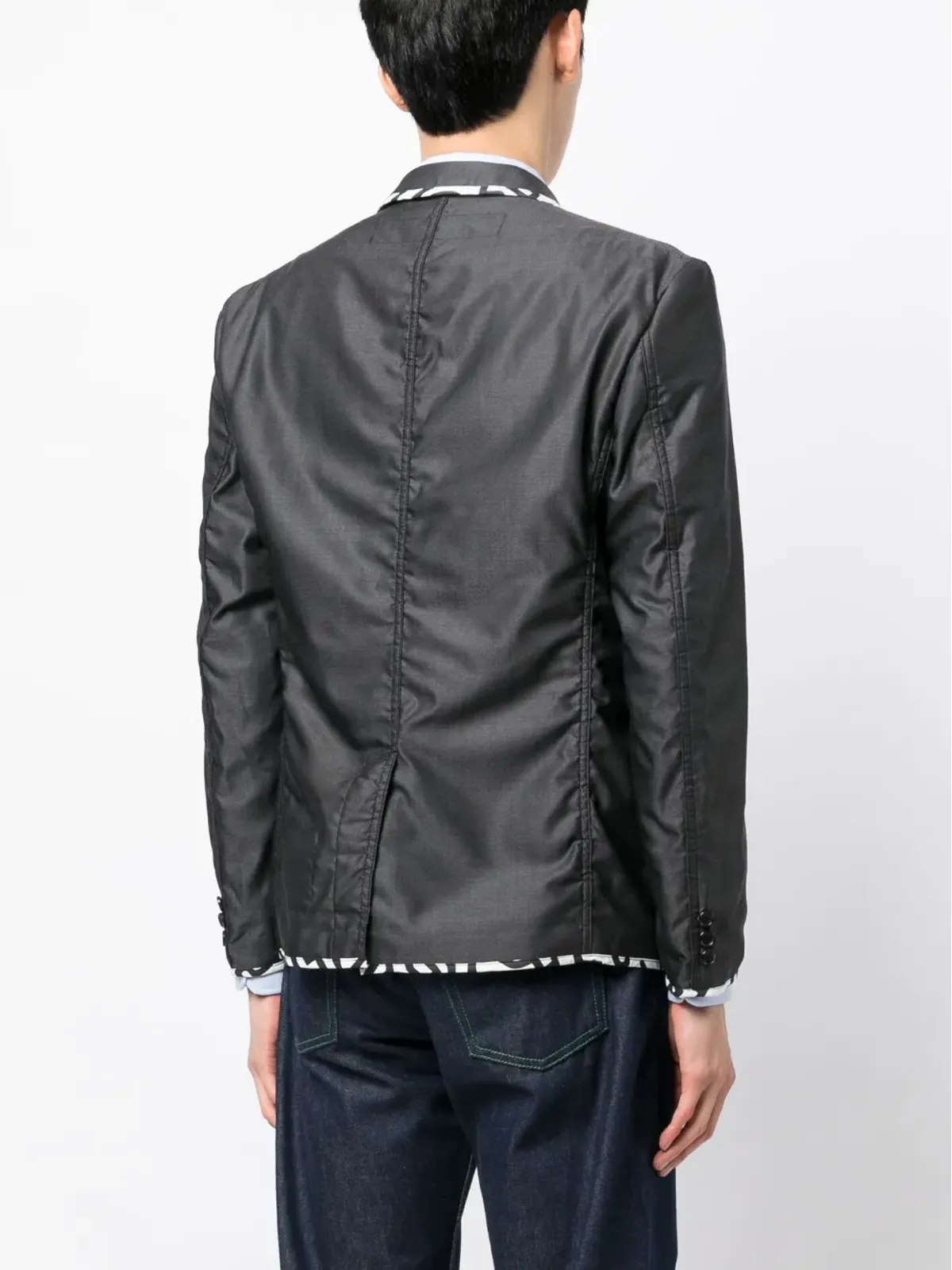 Junya Watanabe MAN コントラストトリム ボタン留めブレザー - 画像4