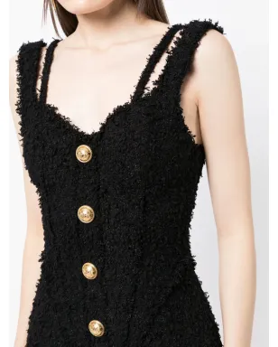 Balmain ボタン装飾ツイードミニドレス - サムネイル5