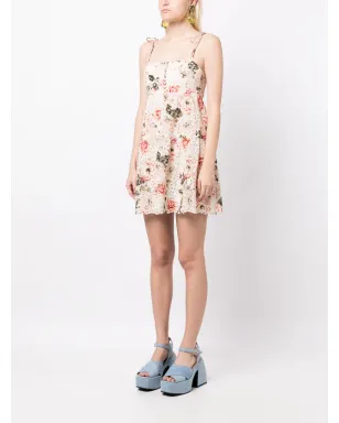 alice + olivia Lorelle ベビードール花柄プリント ミニドレス - サムネイル3