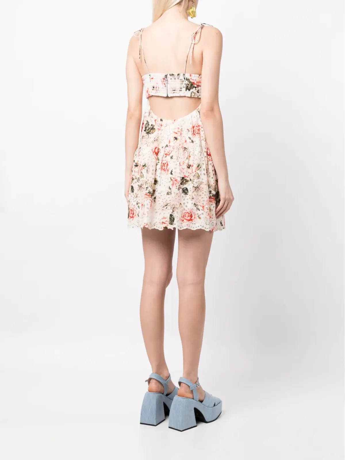 alice + olivia Lorelle ベビードール花柄プリント ミニドレス - 画像4