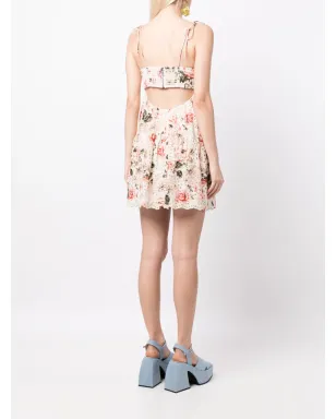 alice + olivia Lorelle ベビードール花柄プリント ミニドレス - サムネイル4