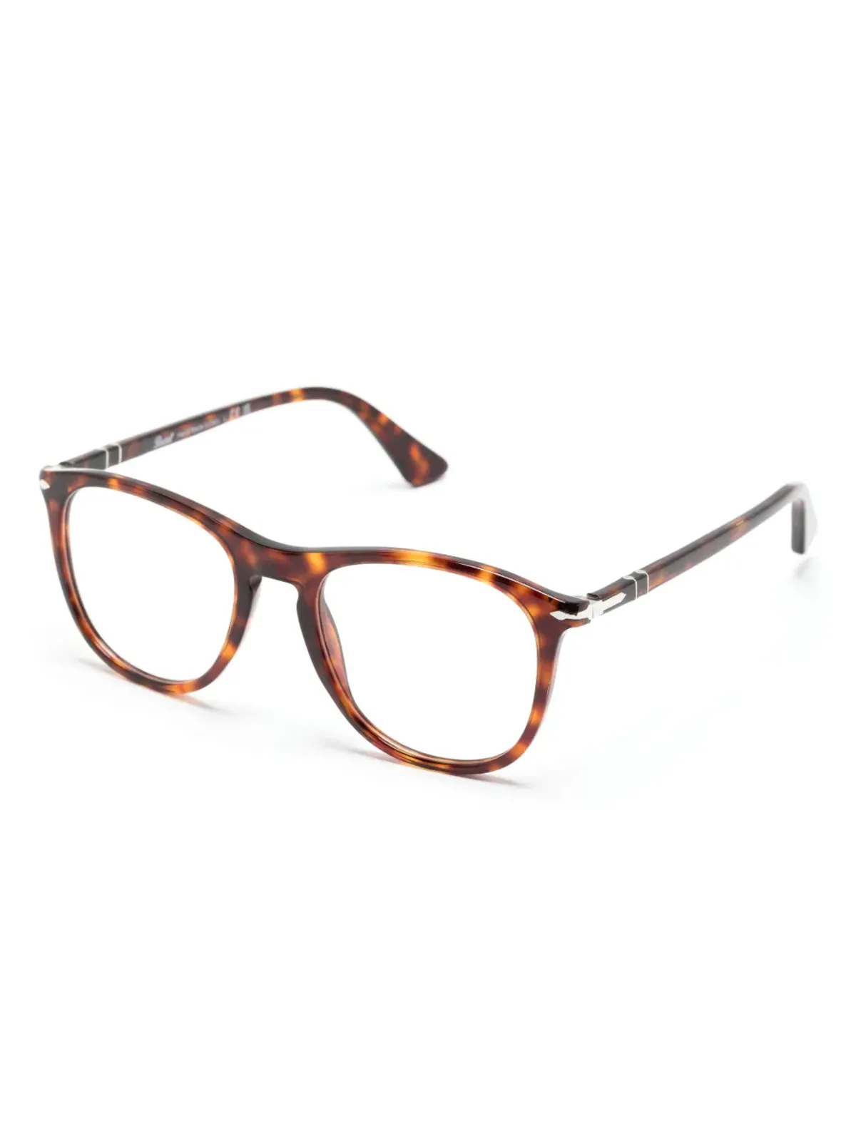 Persol べっこう風 丸型フレーム眼鏡 ブラック - 画像2
