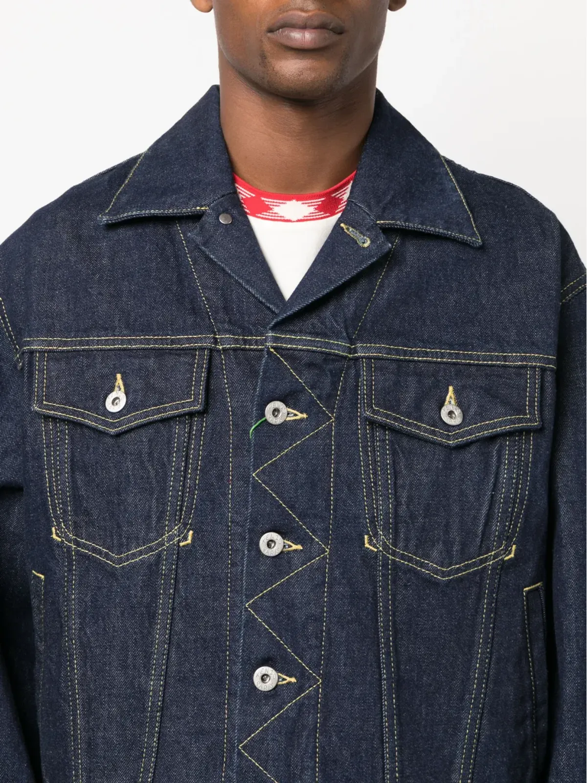 Kenzo コントラストステッチ デニムジャケット - 画像5