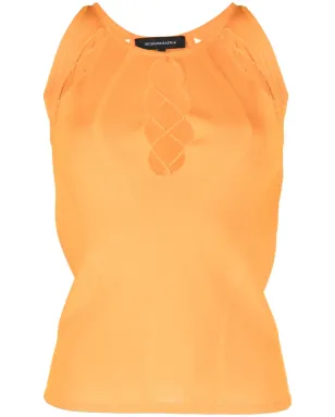 BCBG Max Azria レースアップ ノースリーブトップ - サムネイル1