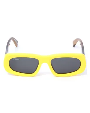 Off-White Eyewear オースティン オーバルフレーム サングラス - イエロー - サムネイル1