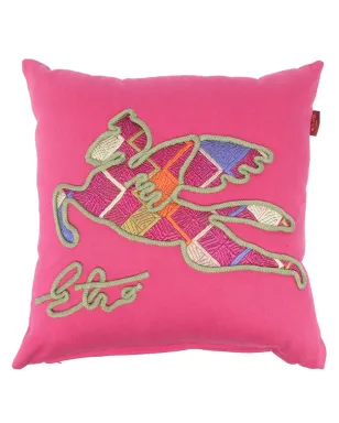 ETRO HOME 刺繍モチーフ コットン クッション - ピンク - サムネイル1