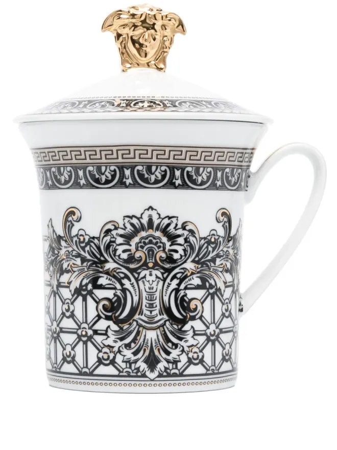 VERSACE Versace x Rosenthal Marqueterie porcelain mug - Whiteの商品画像