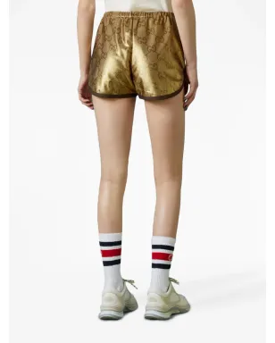 Gucci メタリックモノグラム ドローストリングショートパンツ - サムネイル4