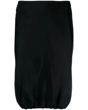 Prada Pre-Owned 2000s ルーシュ・シルク・スカート ブラック - サムネイル1