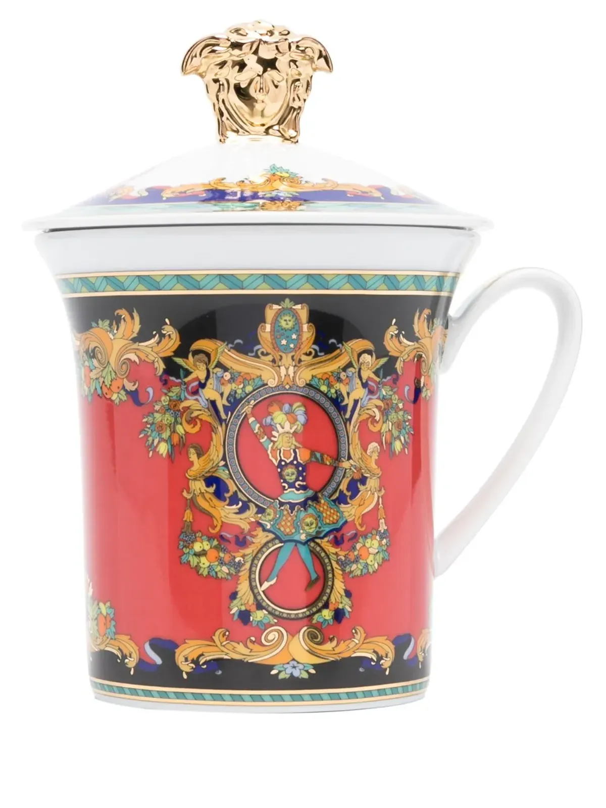 Versace x Rosethal Le Roi Soleil マグカップ - レッド - 画像1