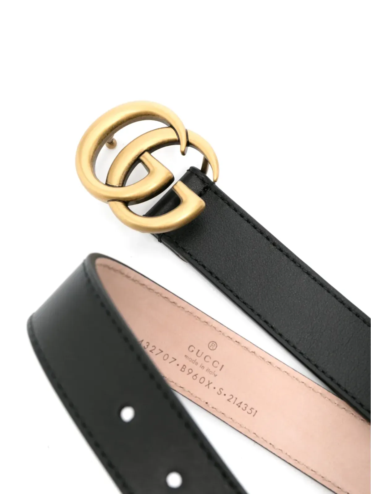 Gucci Kids GGロゴバックル レザーベルト - 画像2