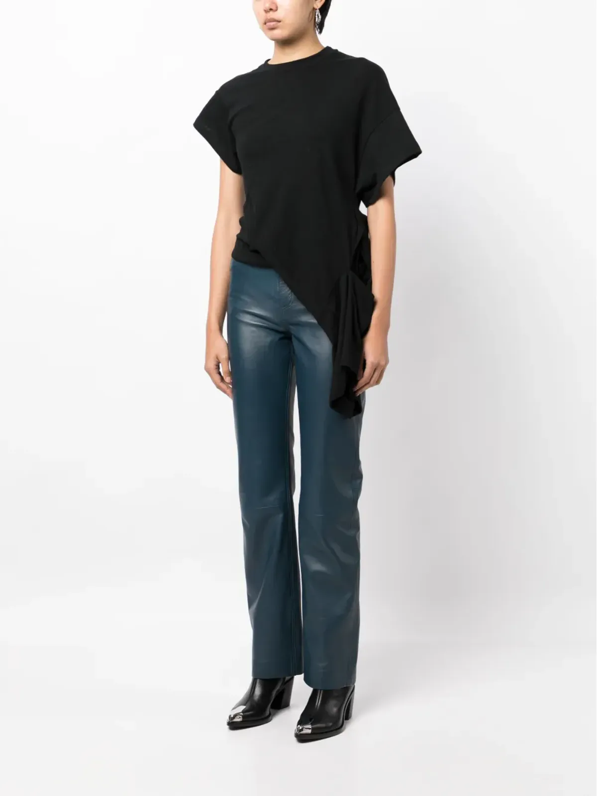 Undercover アシンメトリックデザイン コットンTシャツ - 画像3