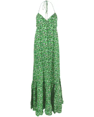 ROTATE BIRGER CHRISTENSEN 花柄プリント ハルターネック マキシドレス - サムネイル1