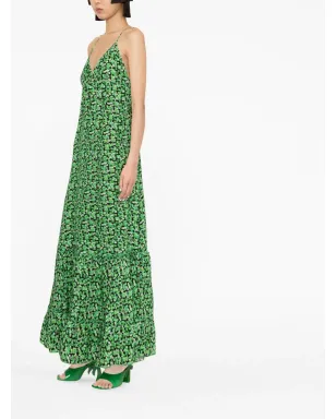 ROTATE BIRGER CHRISTENSEN 花柄プリント ハルターネック マキシドレス - サムネイル3