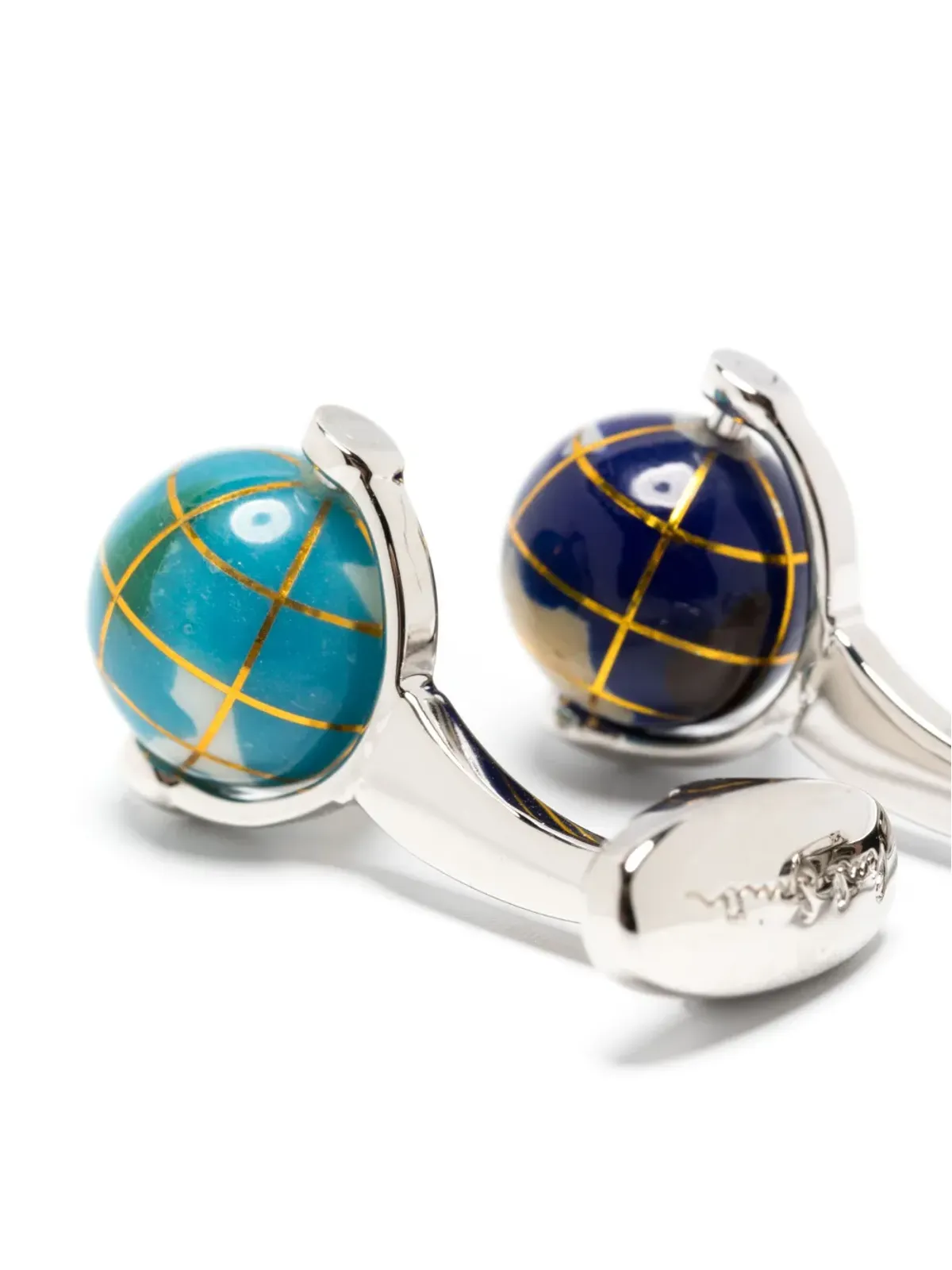 Paul Smith Globe contrasting cufflinks - Silver - 画像2