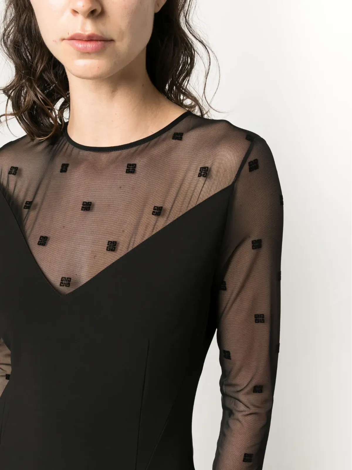 Givenchy ロゴジャカード ミディドレス - 画像5
