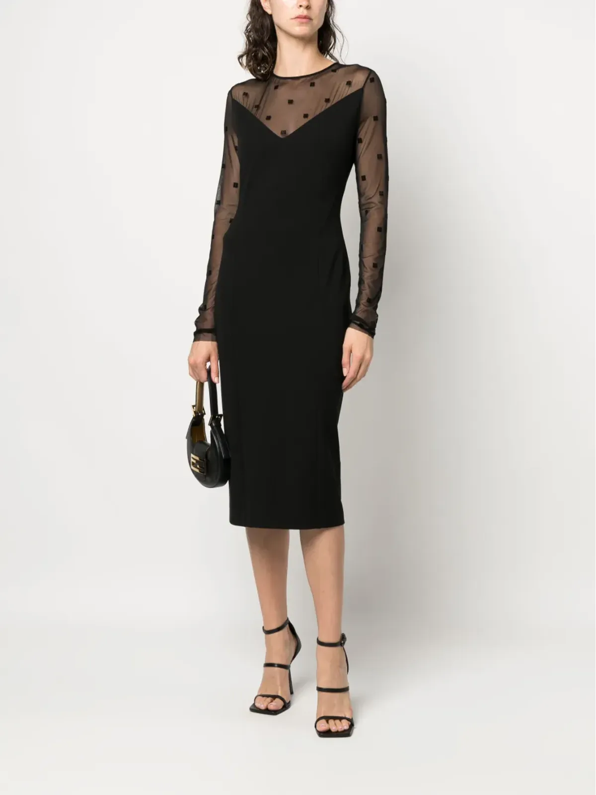 Givenchy ロゴジャカード ミディドレス - 画像2