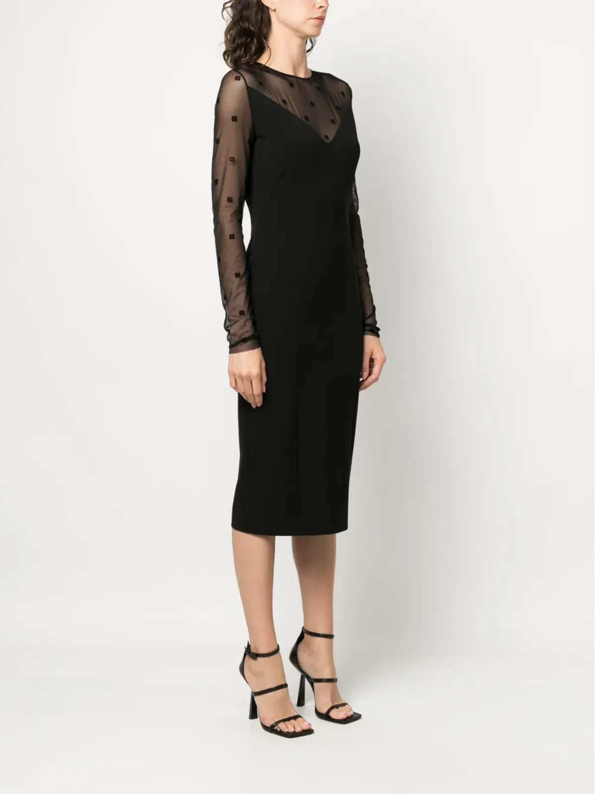 Givenchy ロゴジャカード ミディドレス - 画像3