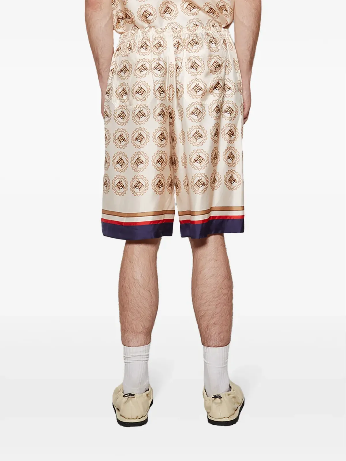Gucci グラフィックプリント・シルクショーツ - 画像5