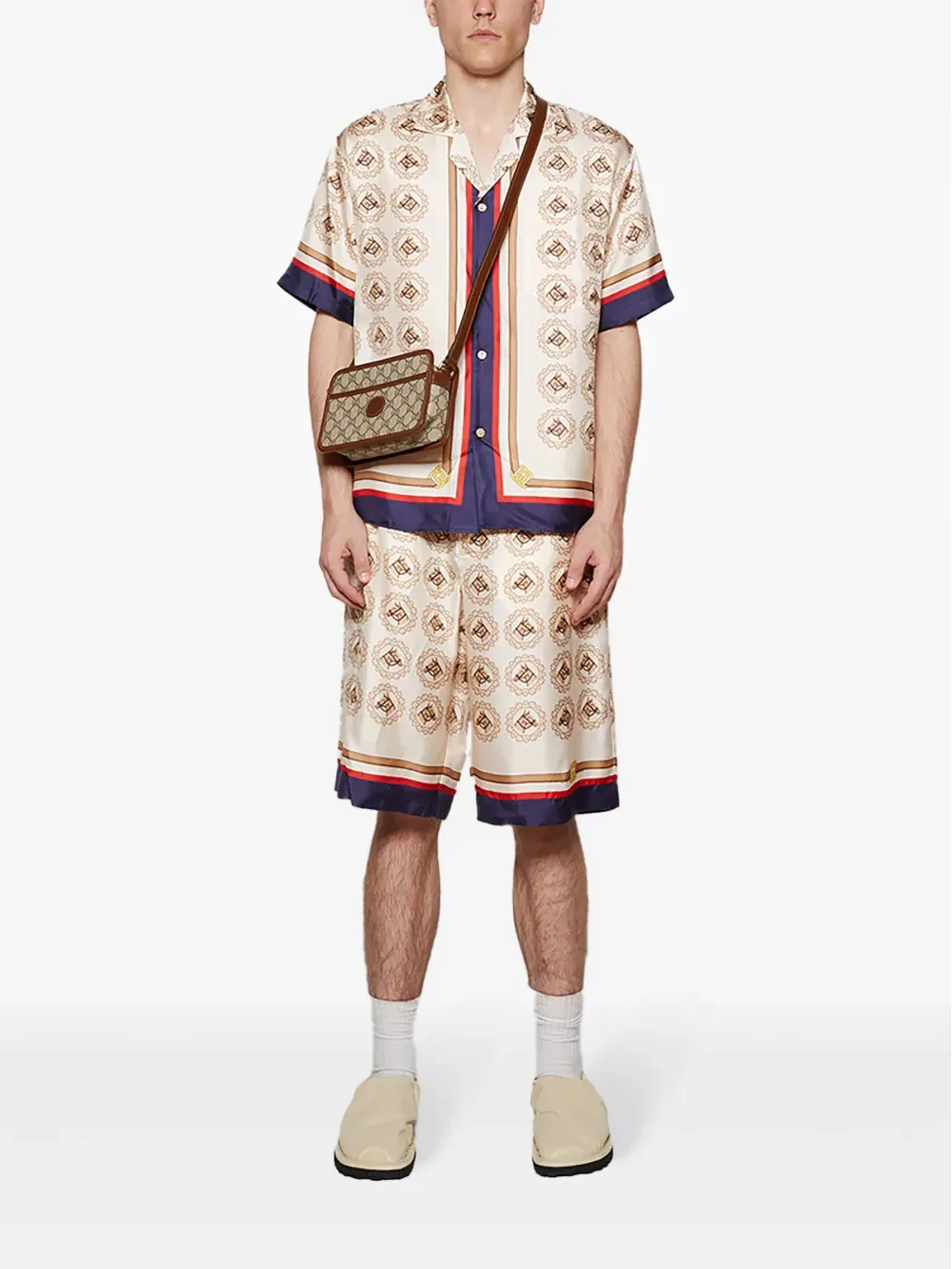 Gucci グラフィックプリント・シルクショーツ - 画像2