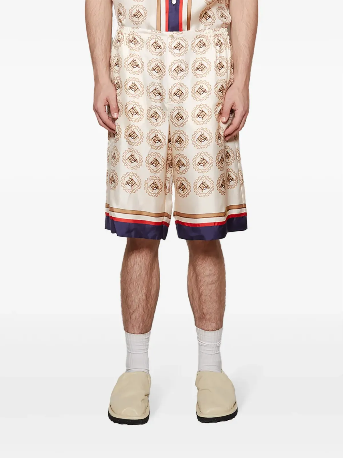 Gucci グラフィックプリント・シルクショーツ - 画像3