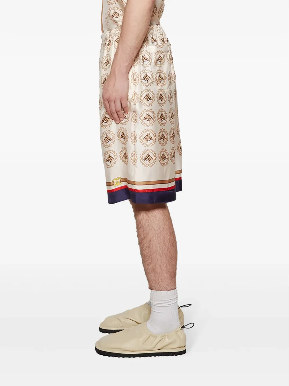 Gucci グラフィックプリント・シルクショーツ - 画像4