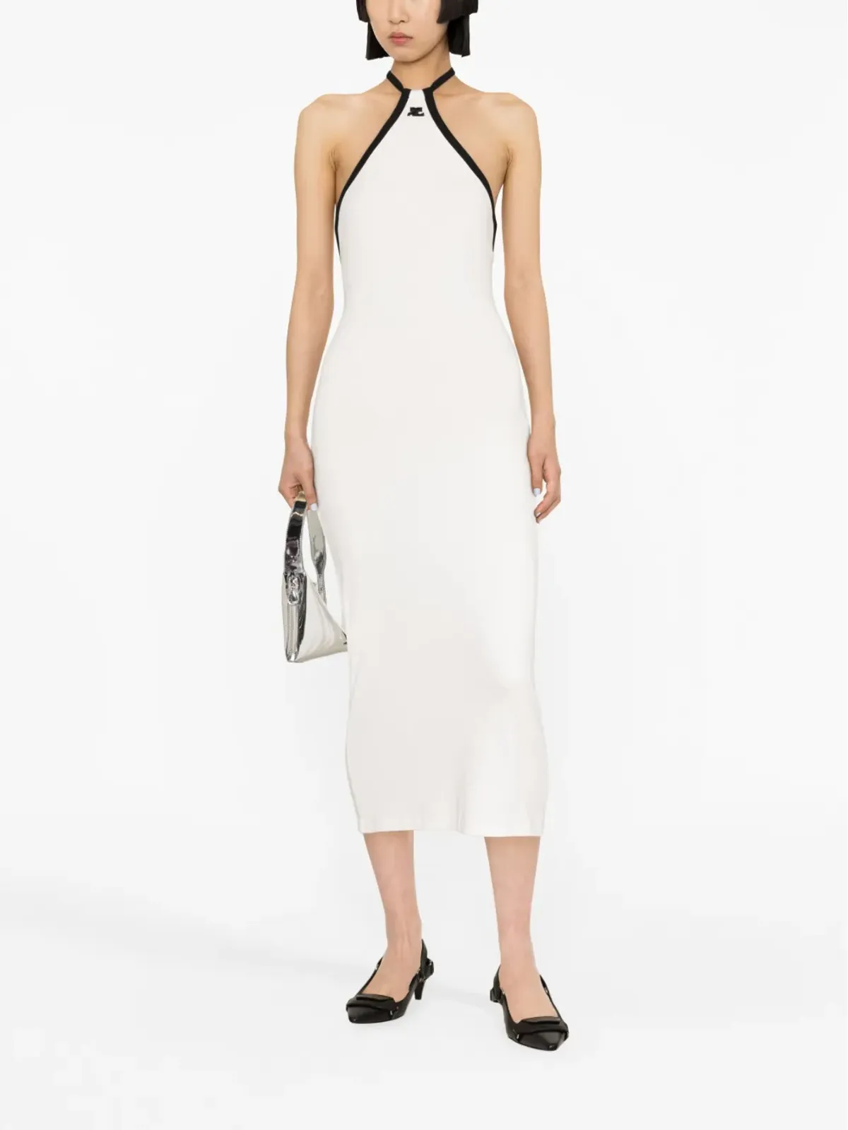 Courrèges コントラストトリム コットン ドレス - 画像2