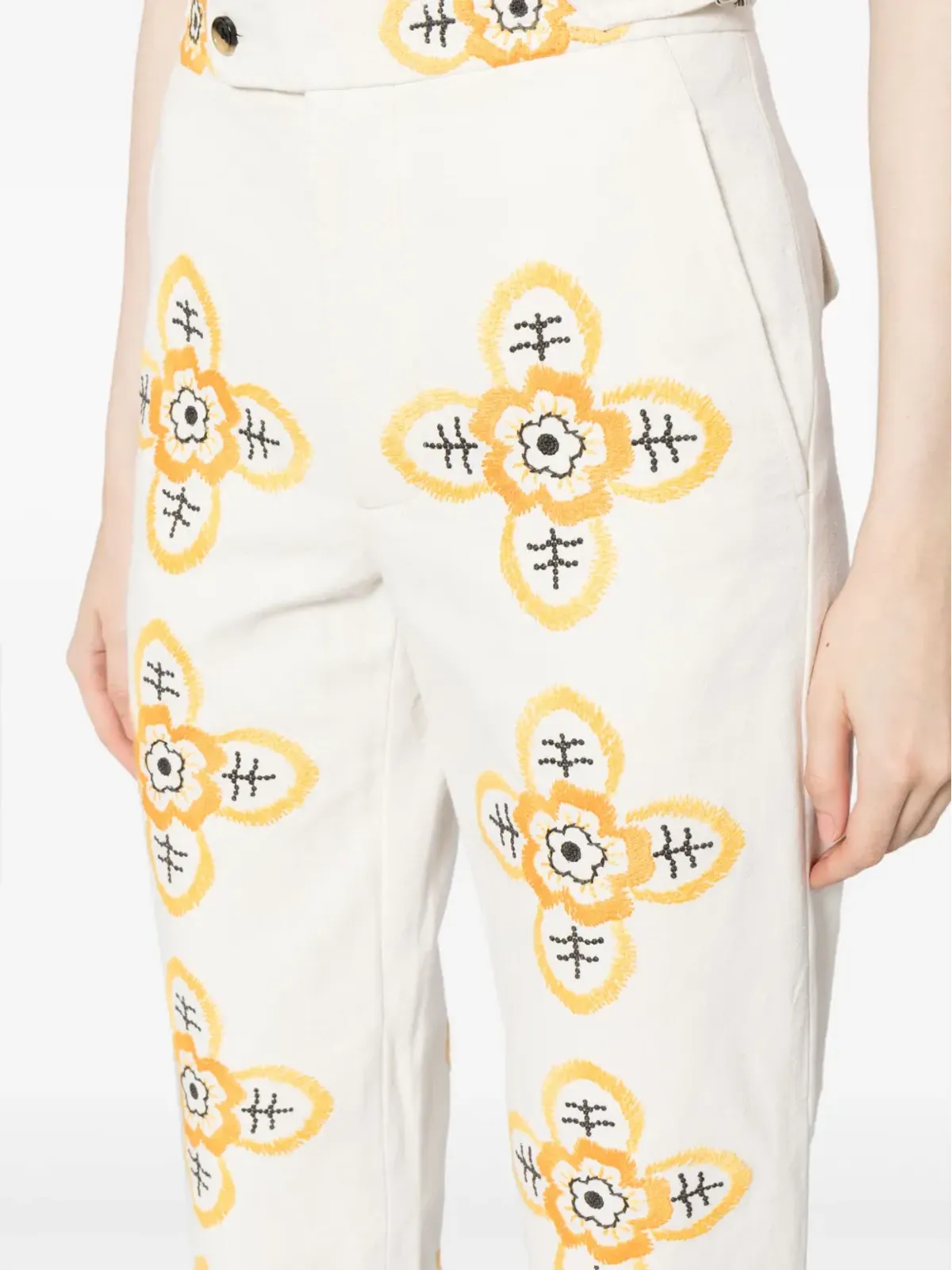 BODE Buttercup刺繍入りストレートパンツ - 画像5