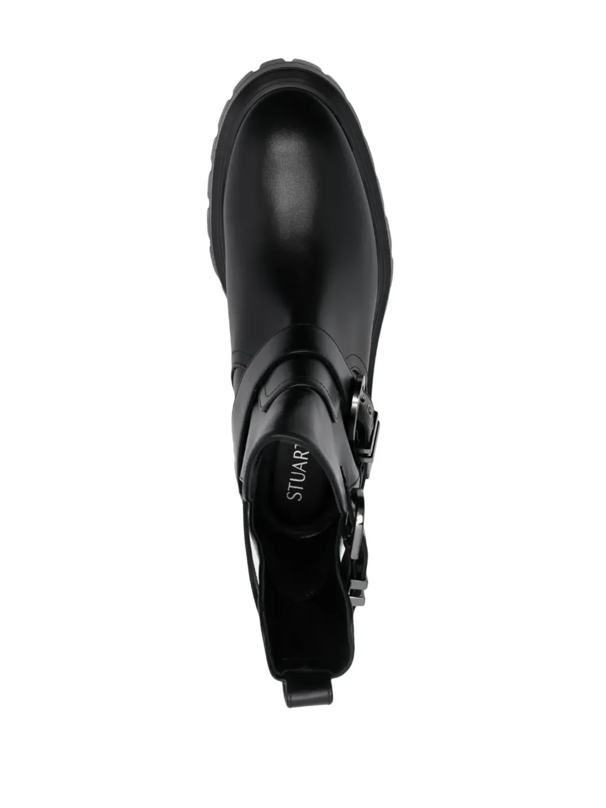 Stuart Weitzman バックル付きレザーアンクルブーツ - 画像4