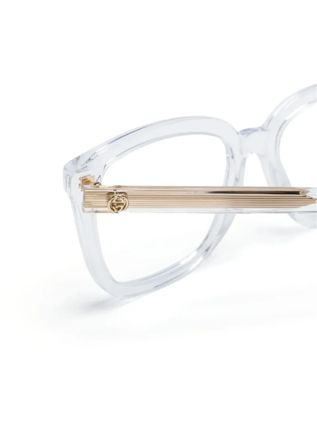 Gucci Eyewear 透明スクエアフレーム眼鏡 - 画像3