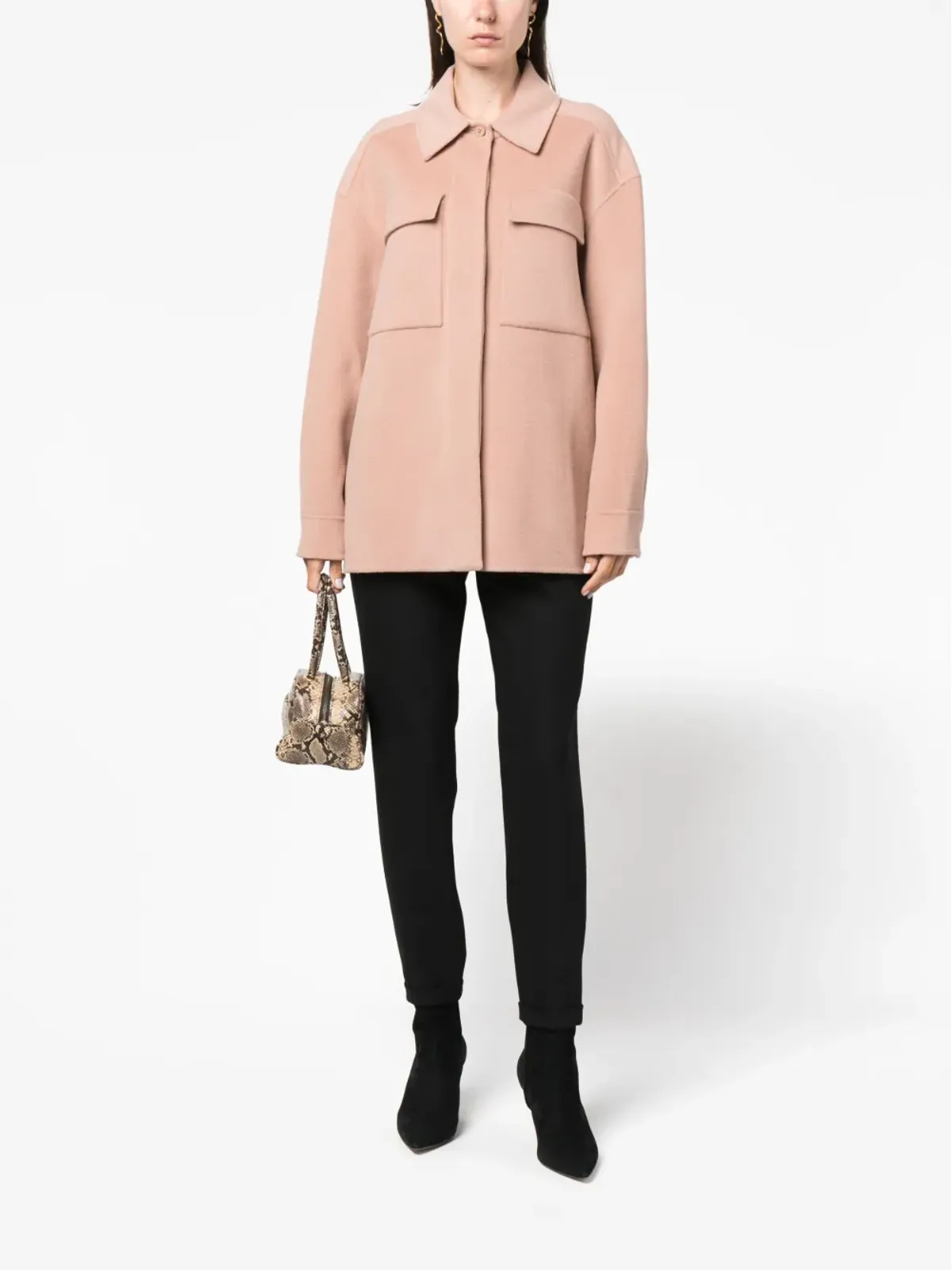 Calvin Klein スプレッドカラー ウール シャツジャケット - 画像2