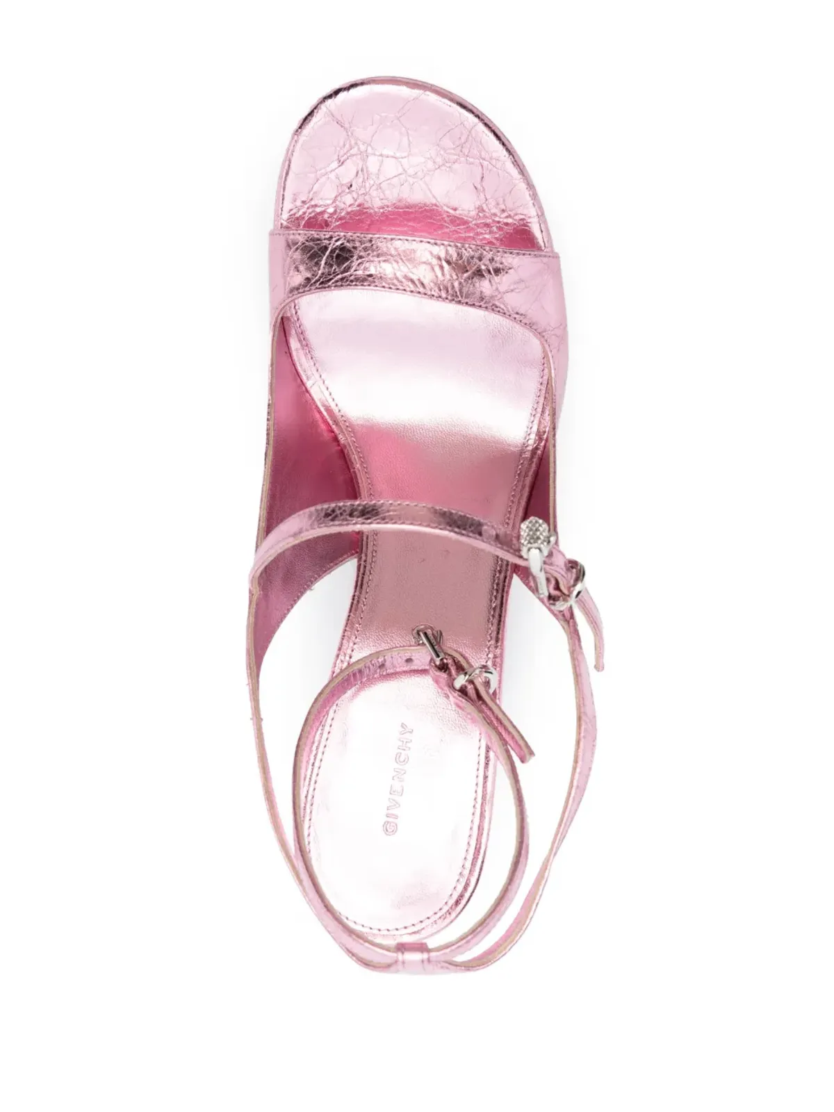 Givenchy Voyou プラットフォームレザーサンダル ピンク - 画像4