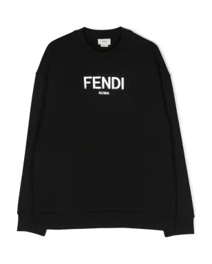 Fendi Kids ロゴプリント クルーネック スウェットシャツ - サムネイル1