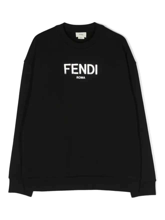 Fendi Kids Fendi Kids ロゴプリント クルーネック スウェットシャツの商品画像