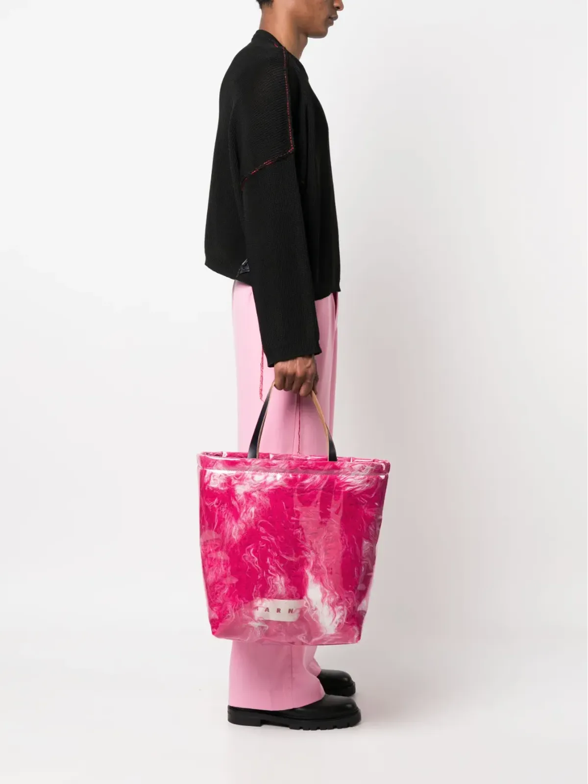 Marni カバーリングシアリング トートバッグ - ピンク - 画像2