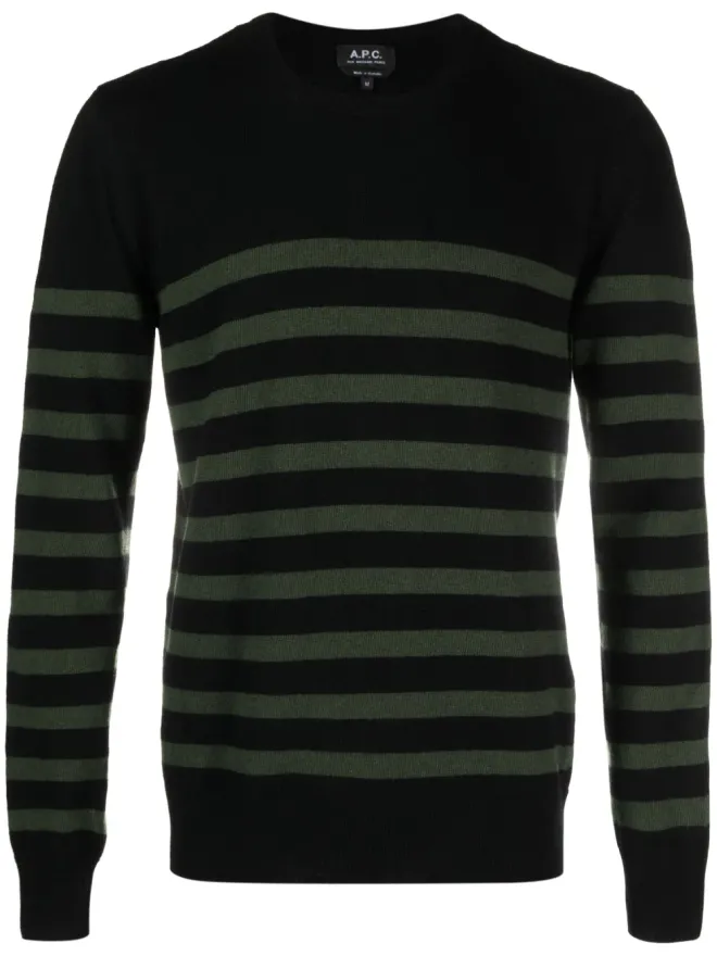 A.P.C. A.P.C. striped wool jumper - Blackの商品画像