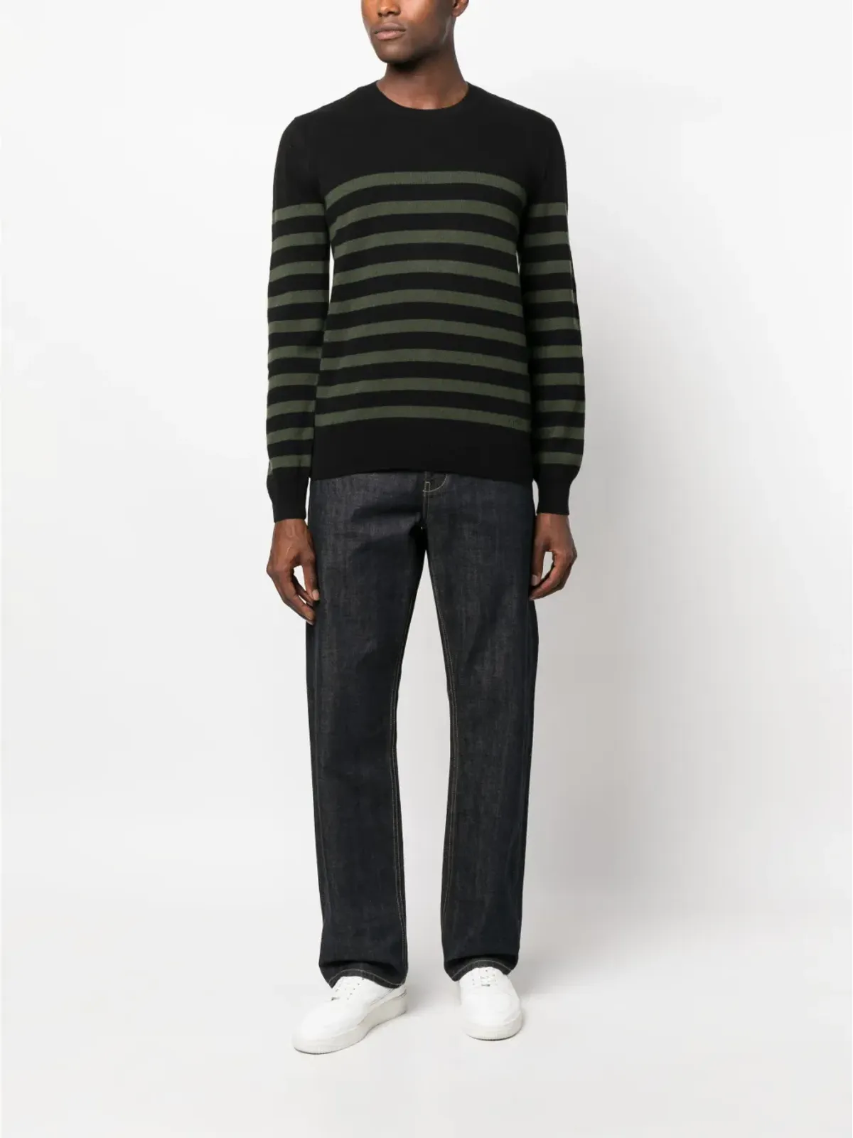 A.P.C. striped wool jumper - Black - 画像2