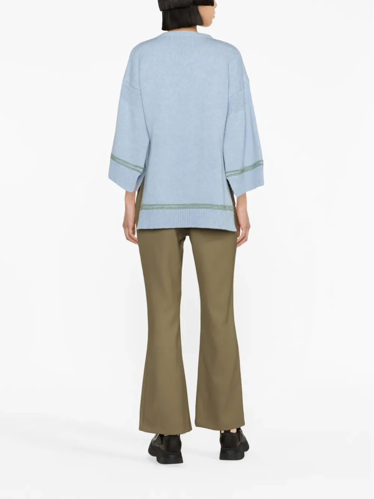 Marni インターシャロゴ ヴァージンウール セーター - 画像4