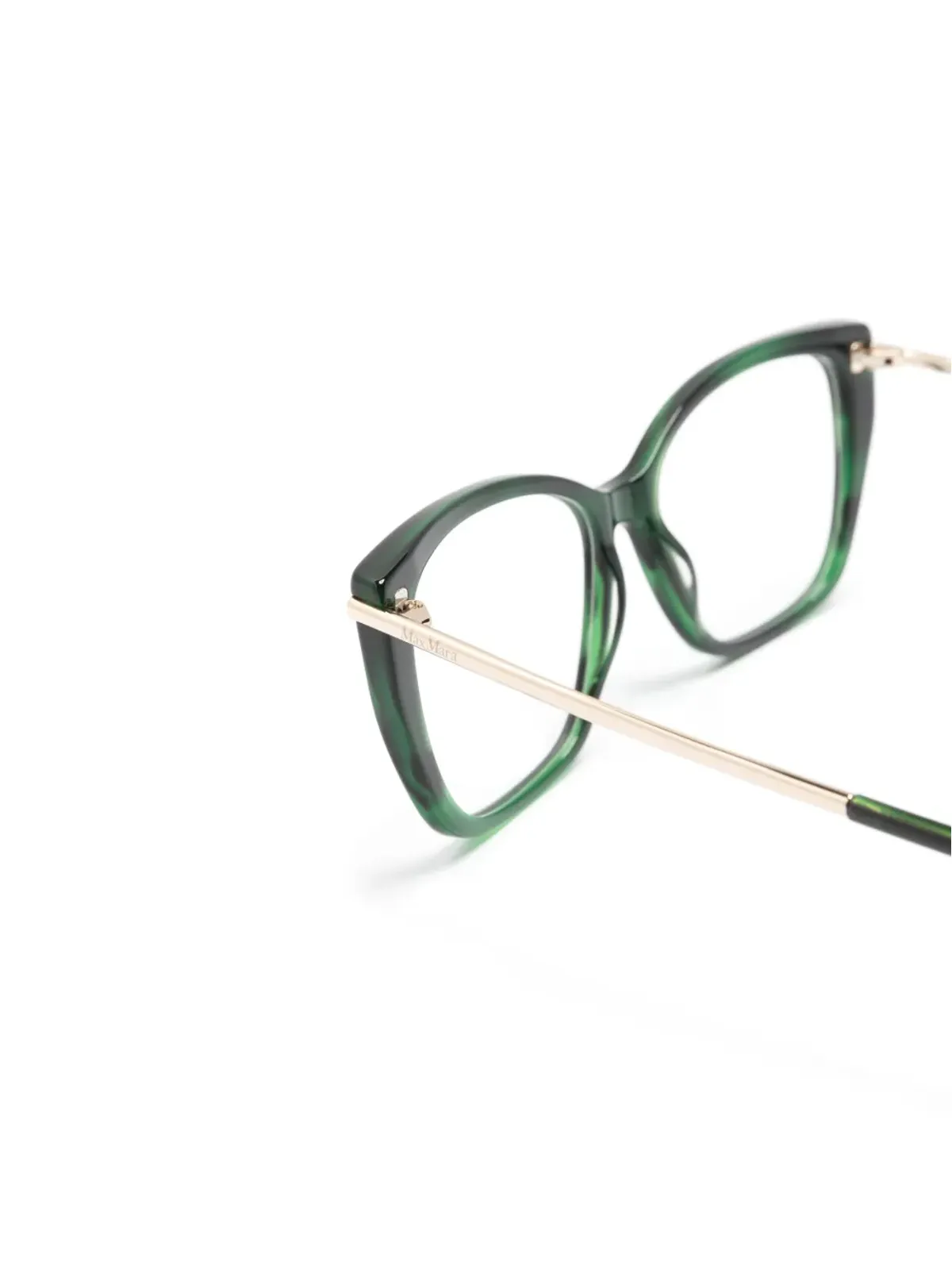 Max Mara Eyewear 猫目フレーム眼鏡（グリーン） - 画像3